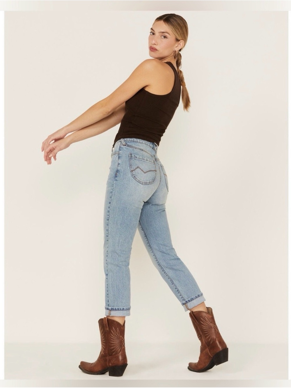 Ankle Crop Light Blue Women's Jeans